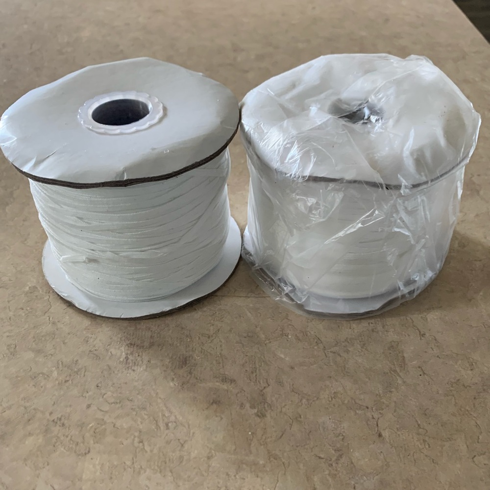 400 yards 3mm elastic- white